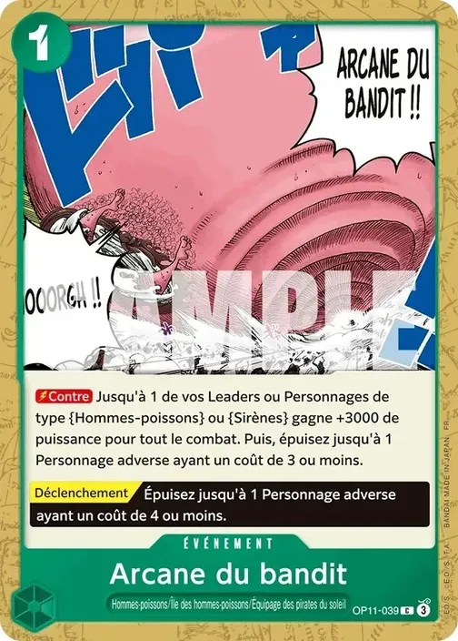 Carte One Piece française OP11-039 Arcane du bandit