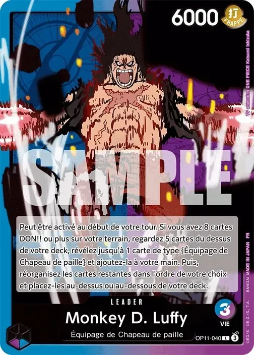 Carte One Piece française OP11-040 Monkey D. Luffy