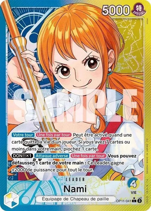 Carte One Piece française OP11-041 Nami (version 2)