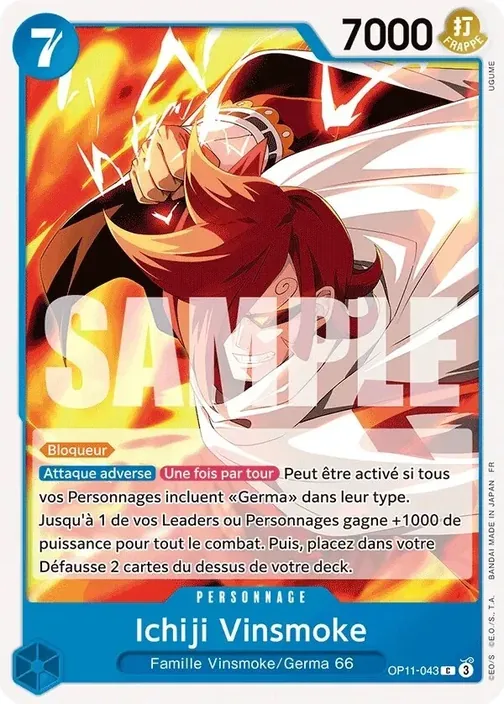 Carte One Piece française OP11-043 Ichiji Vinsmoke