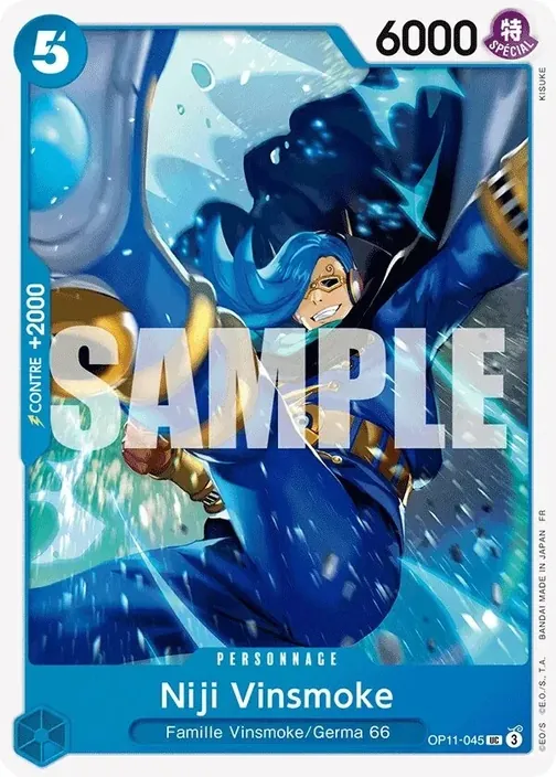 Carte One Piece française OP11-045 Niji Vinsmoke