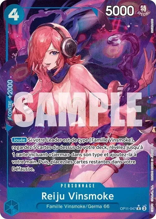 Carte One Piece française OP11-047 Reiju Vinsmoke (version 2)