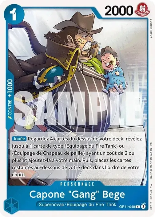 Carte One Piece française OP11-048 Capone "Gang" Bege
