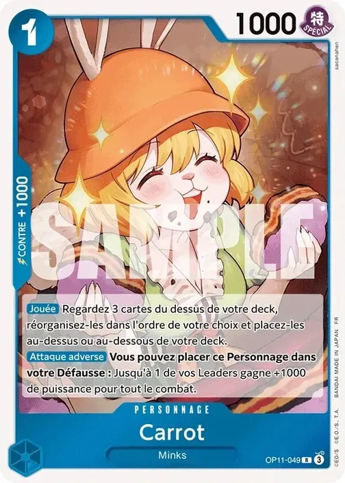 Carte One Piece française OP11-049 Carrot