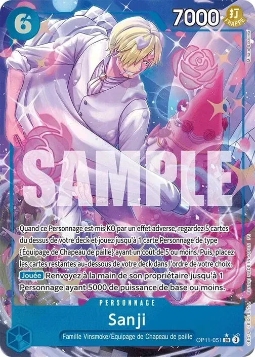 Carte One Piece française OP11-051 Sanji (version 2)