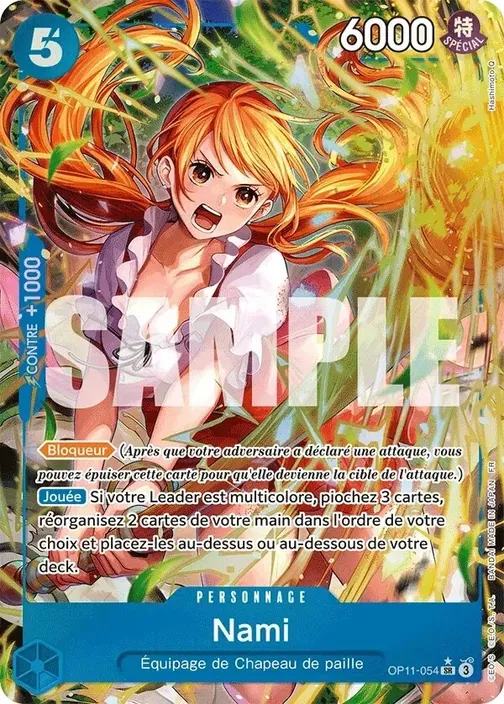Carte One Piece française OP11-054 Nami (version 2)