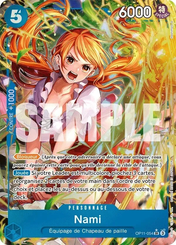Carte One Piece française Nami OP11-054 SR