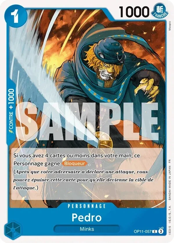 Carte One Piece française Pedro OP11-057 C