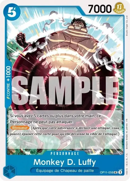 Carte One Piece française OP11-058 Monkey D. Luffy