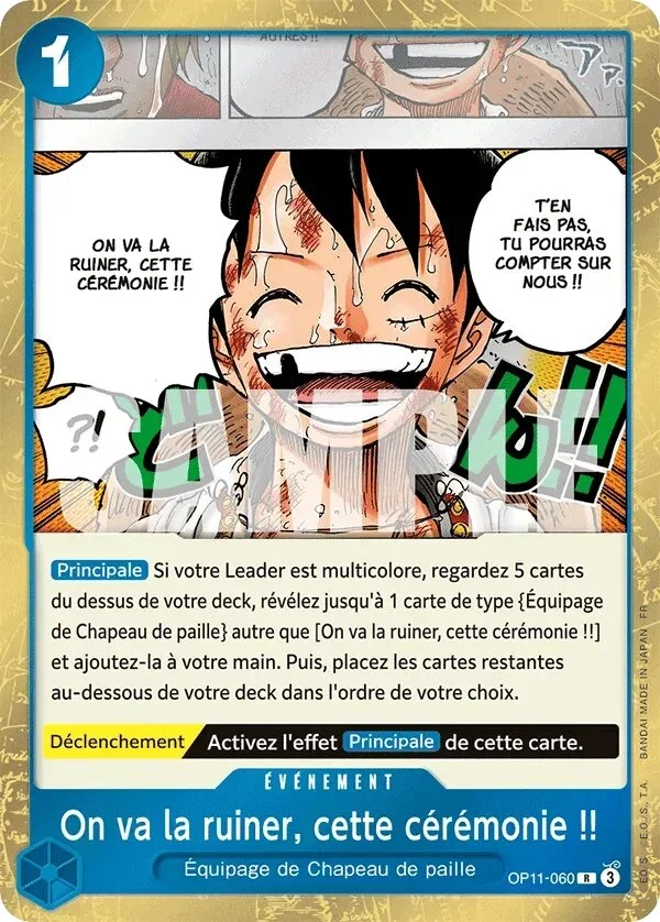 Carte One Piece française On va la ruiner, cette cérémonie !! OP11-060 R