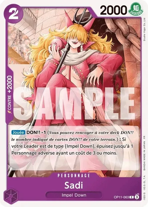 Carte One Piece française OP11-063 Sadi
