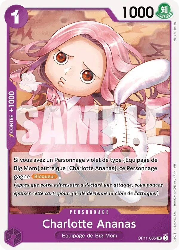 Carte One Piece française Charlotte Ananas OP11-065 UC