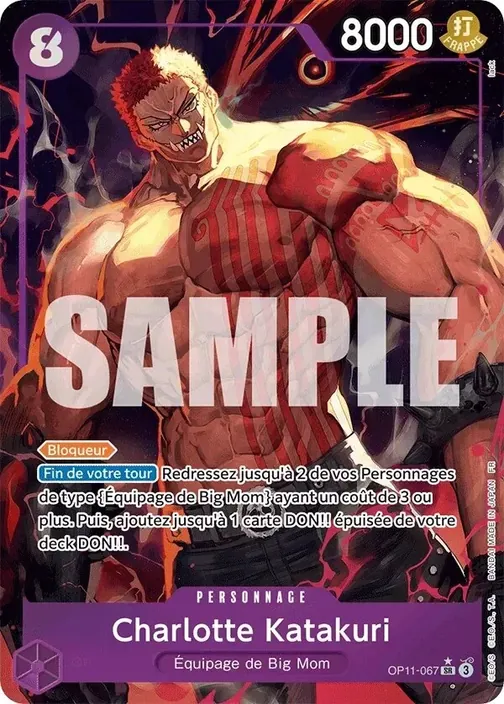 Carte One Piece française OP11-067 Charlotte Katakuri (version 2)