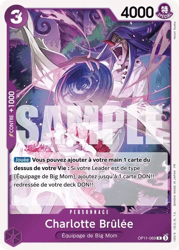 Carte One Piece française Charlotte Brûlée OP11-069 R