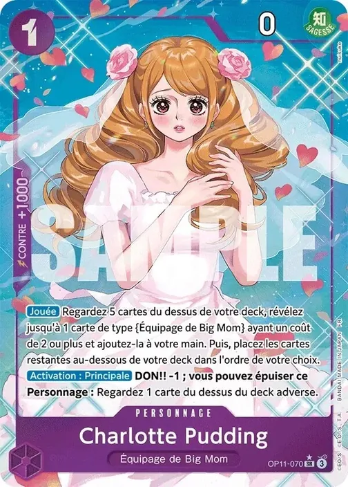 Carte One Piece française OP11-070 Charlotte Pudding (version 2)