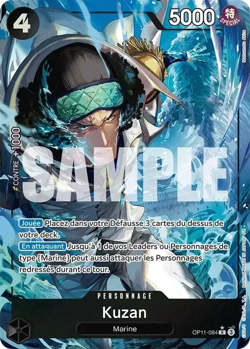 Carte One Piece française OP11-084 Kuzan (version 2)