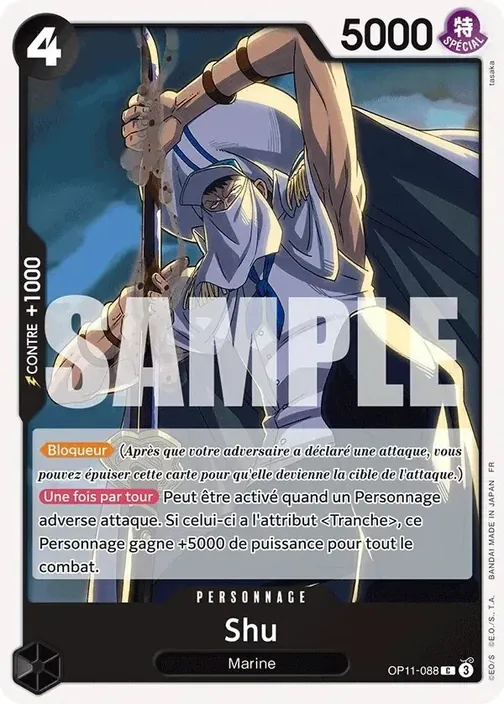 Carte One Piece française OP11-088 Shu