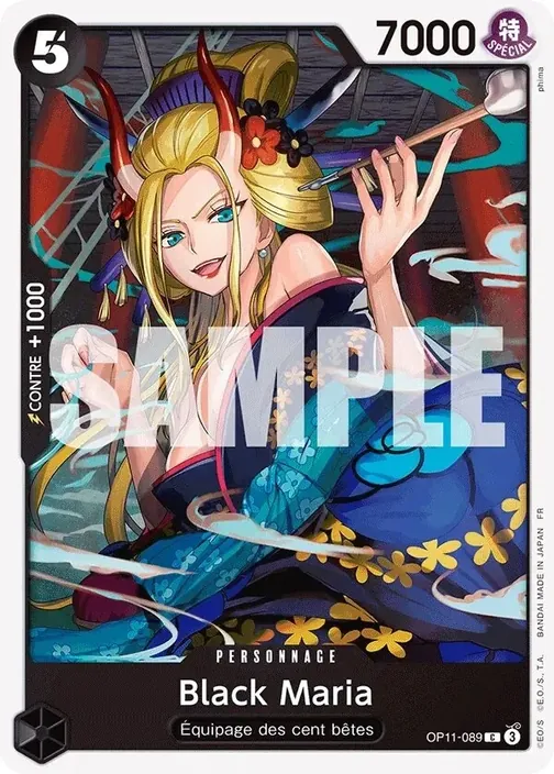 Carte One Piece française OP11-089 Black Maria
