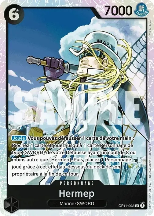 Carte One Piece française OP11-092 Hermep