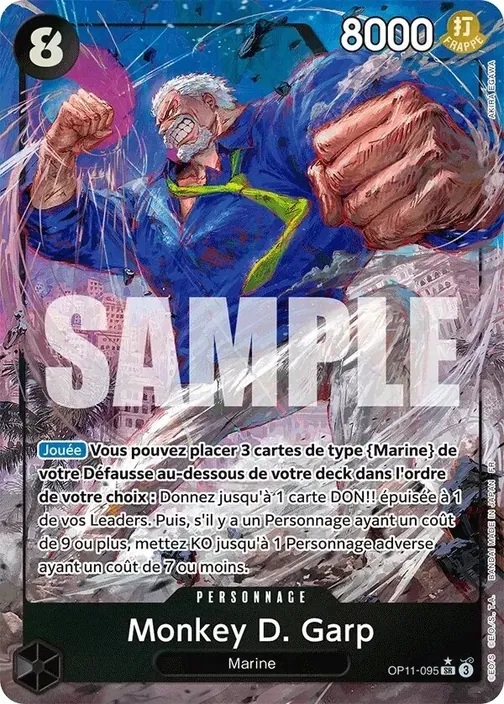 Carte One Piece française OP11-095 Monkey D. Garp (version 2)