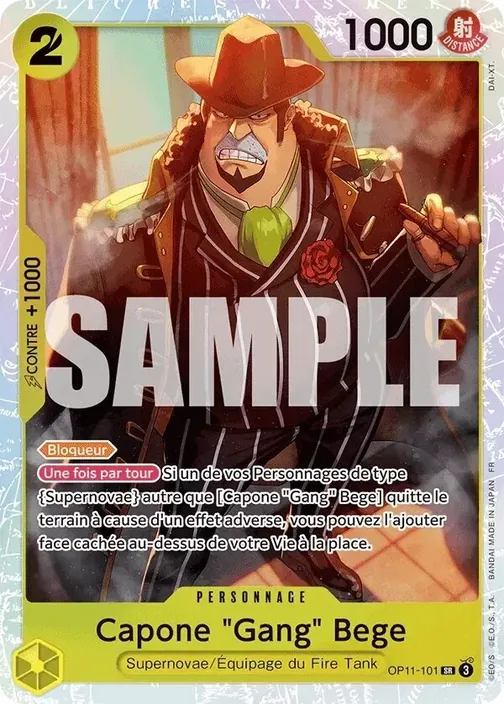 Carte One Piece française OP11-101 Capone "Gang" Bege