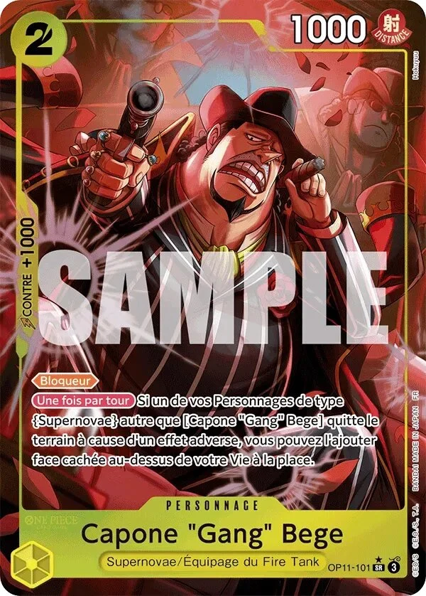 Carte One Piece française Capone "Gang" Bege OP11-101 SR