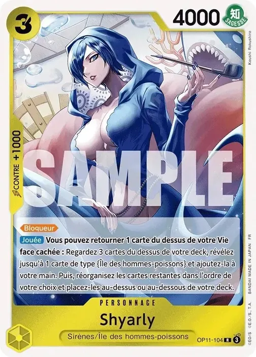 Carte One Piece française OP11-104 Shyarly