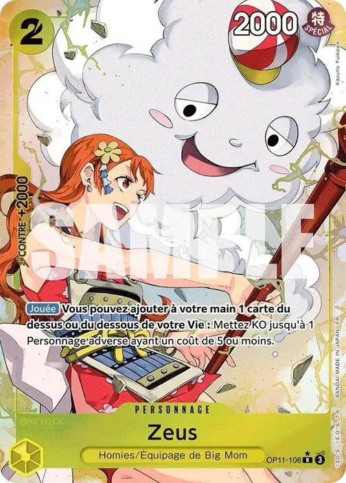 Carte One Piece française OP11-106 Zeus (version 2)
