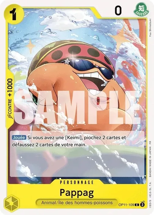 Carte One Piece française OP11-109 Pappag