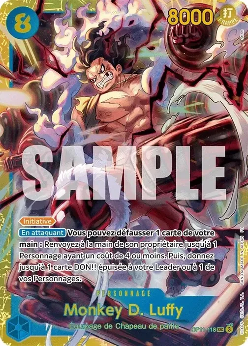 Carte One Piece française OP11-118 Monkey D. Luffy