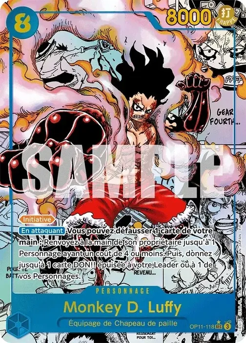 Carte One Piece française OP11-118 Monkey D. Luffy (version 3)