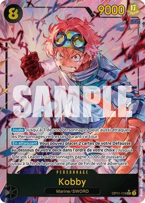 Carte One Piece française OP11-119 Kobby (version 2)