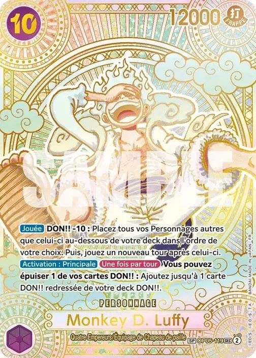 Carte One Piece française OP05-119 Monkey D. Luffy (version 9)