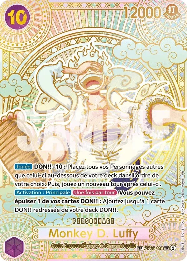 Carte One Piece française Monkey D. Luffy OP05-119 SP