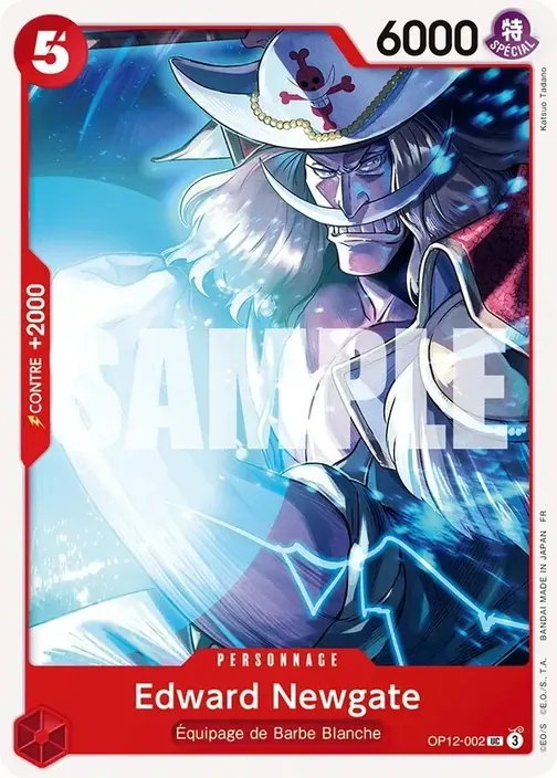 Carte One Piece française OP12-002 Edward Newgate