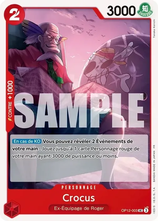 Carte One Piece française OP12-003 Crocus
