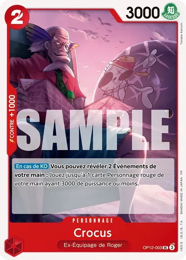 Carte One Piece française Crocus OP12-003 UC