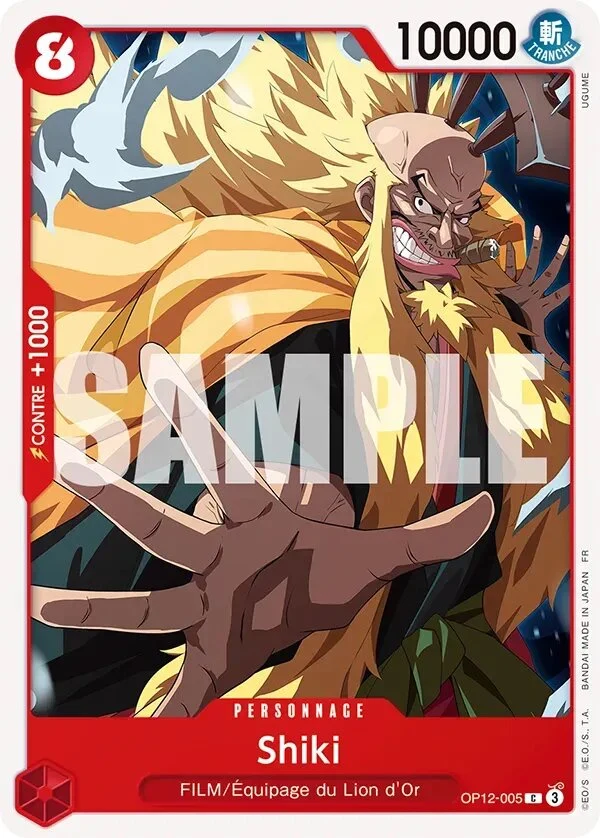 Carte One Piece française Shiki OP12-005 C