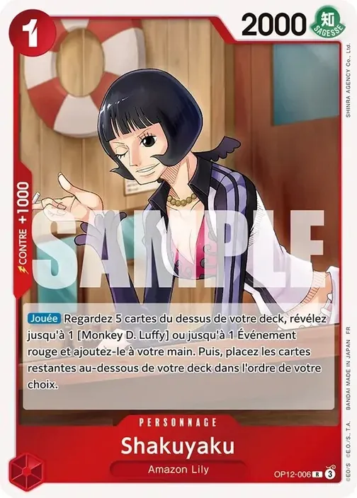 Carte One Piece française OP12-006 Shakuyaku