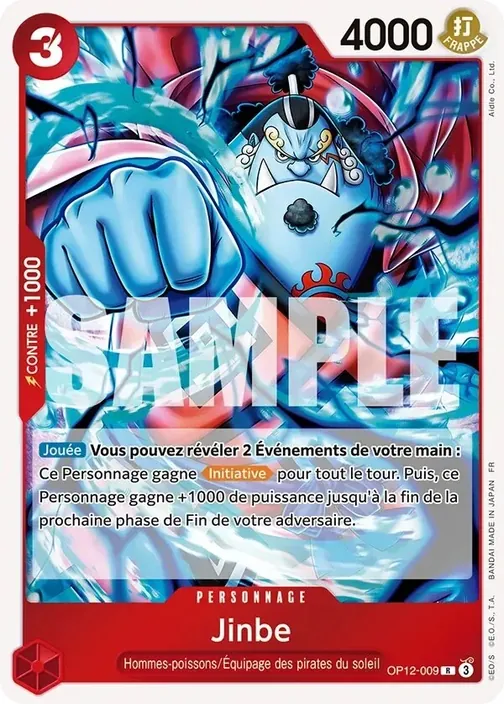 Carte One Piece française OP12-009 Jinbe