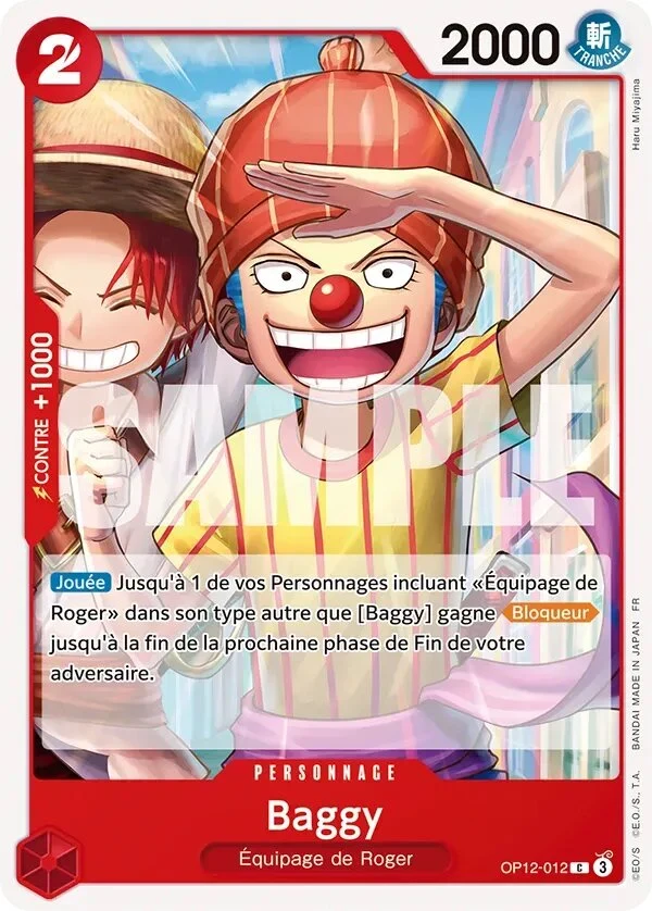 Carte One Piece française Baggy OP12-012 C