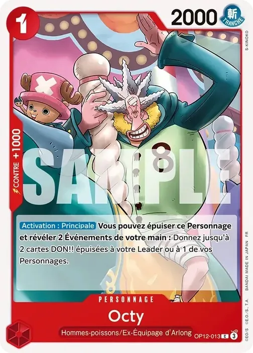 Carte One Piece française OP12-013 Octy