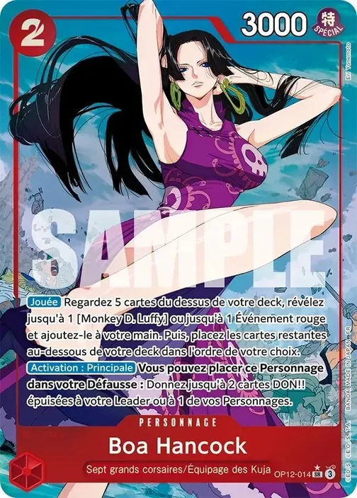 Carte One Piece française OP12-014 Boa Hancock (version 2)