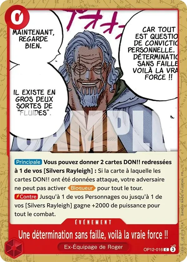 Carte One Piece française Une détermination sans faille, voilà la vraie force !! OP12-016 C