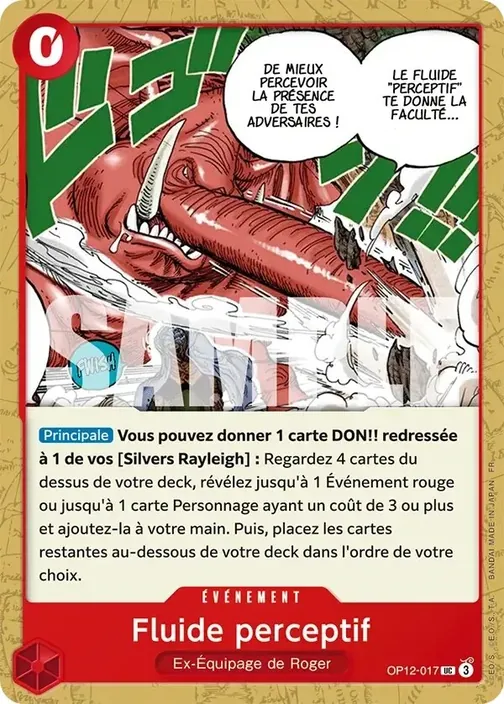 Carte One Piece française OP12-017 Fluide perceptif