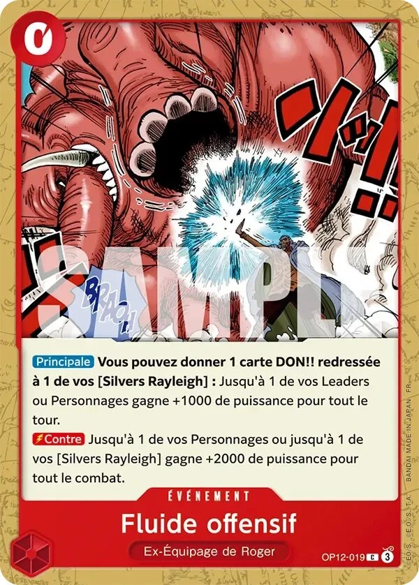 Carte One Piece française Fluide offensif OP12-019 C