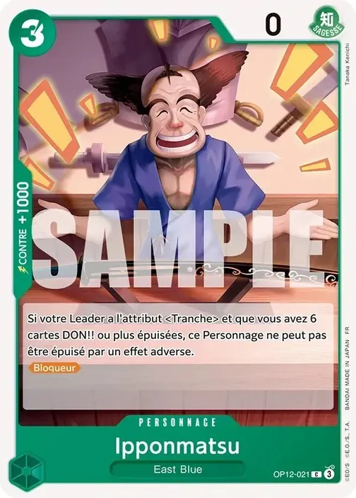 Carte One Piece française OP12-021 Ipponmatsu