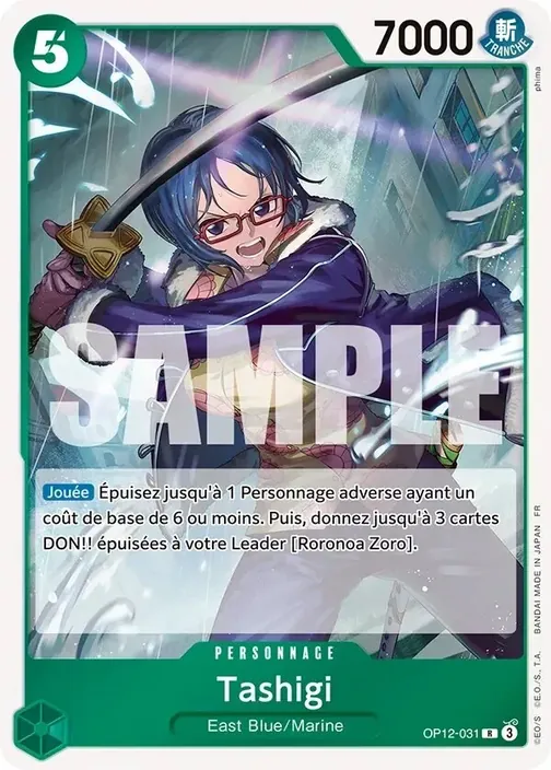 Carte One Piece française OP12-031 Tashigi