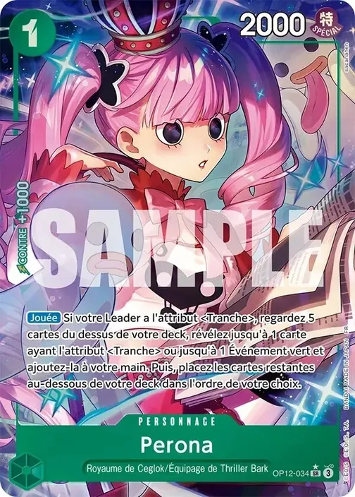 Carte One Piece française OP12-034 Perona (version 2)