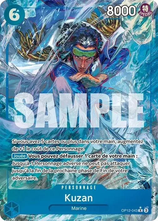 Carte One Piece française OP12-043 Kuzan (version 2)
